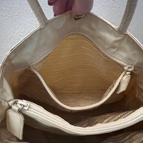 Prada Ivory Tessuto Nylon Top Handle Tote Bag - Picture 8 of 8